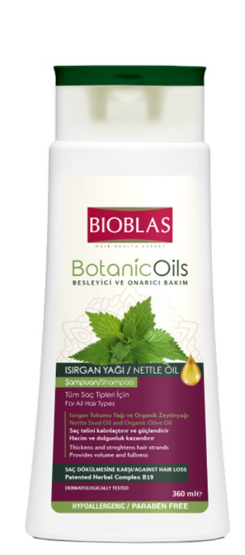 Bioblas Botanic Oils Szampon z olejem pokrzywowym przeciw wypadaniu włosów 360 ml