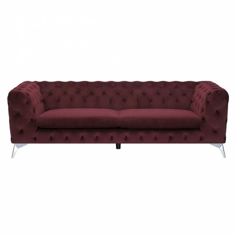 Sofa welurowa bordowa SOTRA kod: 4260624116495