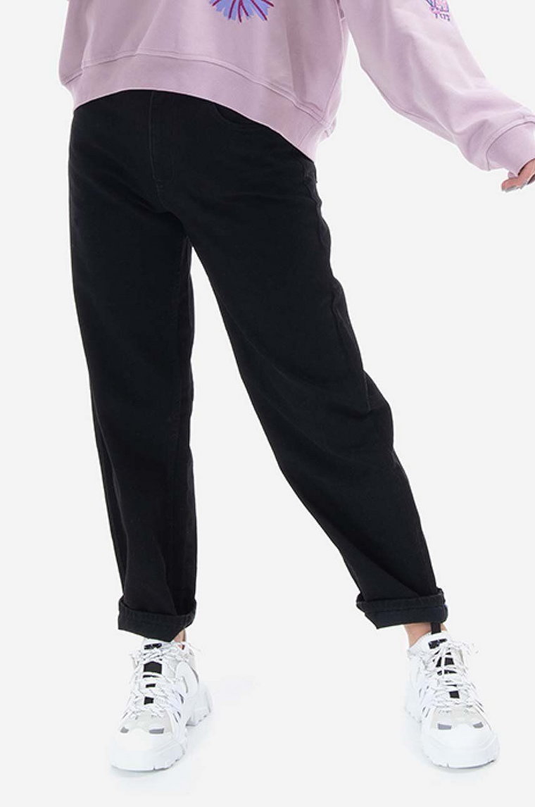 MCQ jeansy damskie high waist 648435RRR211000-BLACK