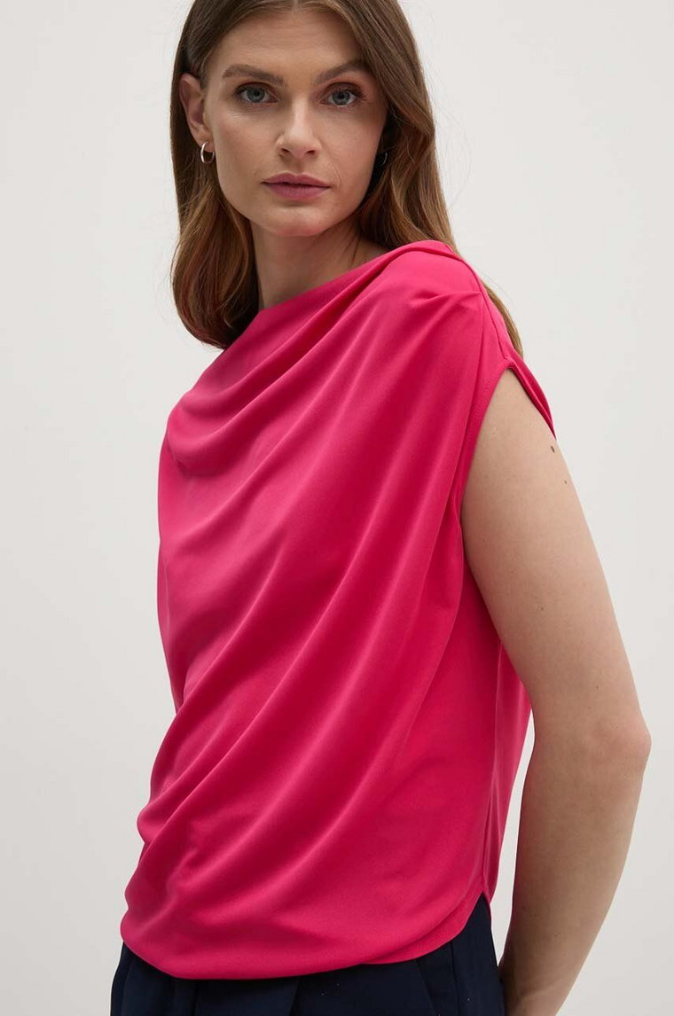 Lauren Ralph Lauren bluzka damska kolor różowy gładka 200902903