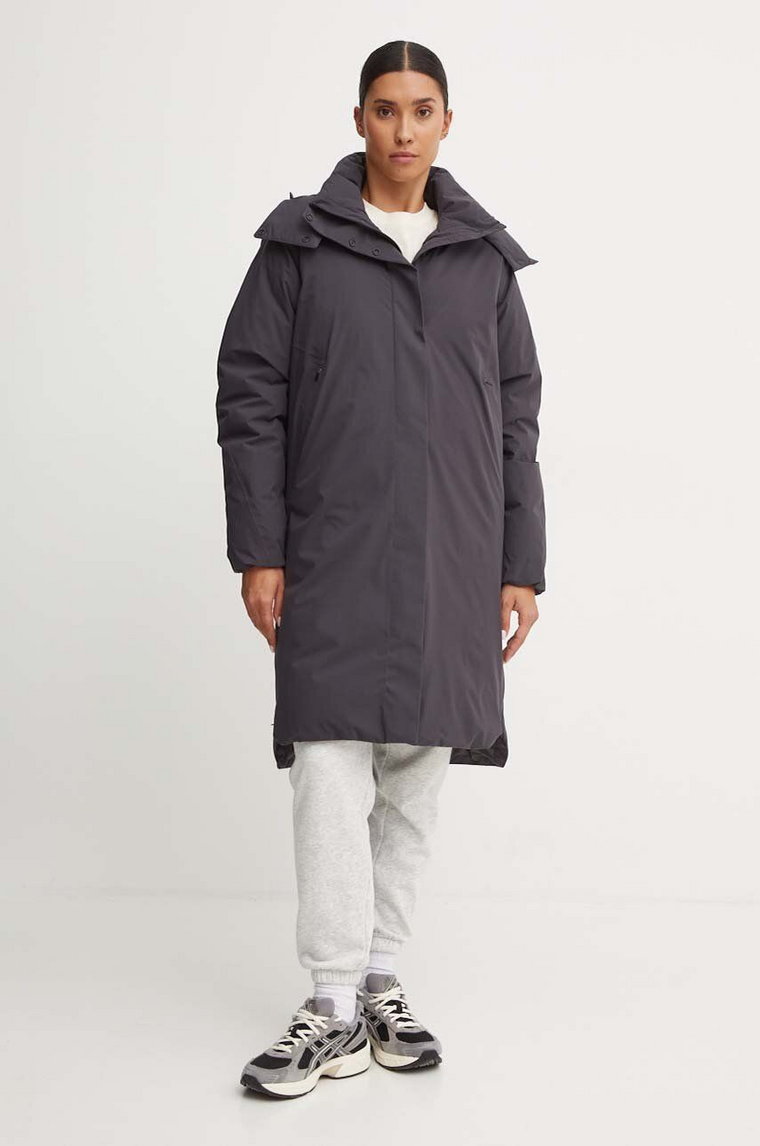 Jack Wolfskin kurtka puchowa Luisenplatz damska kolor szary zimowa 1116121