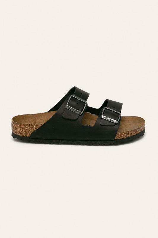 Birkenstock - Klapki skórzane Arizona SFB 752481 752481-BLACK