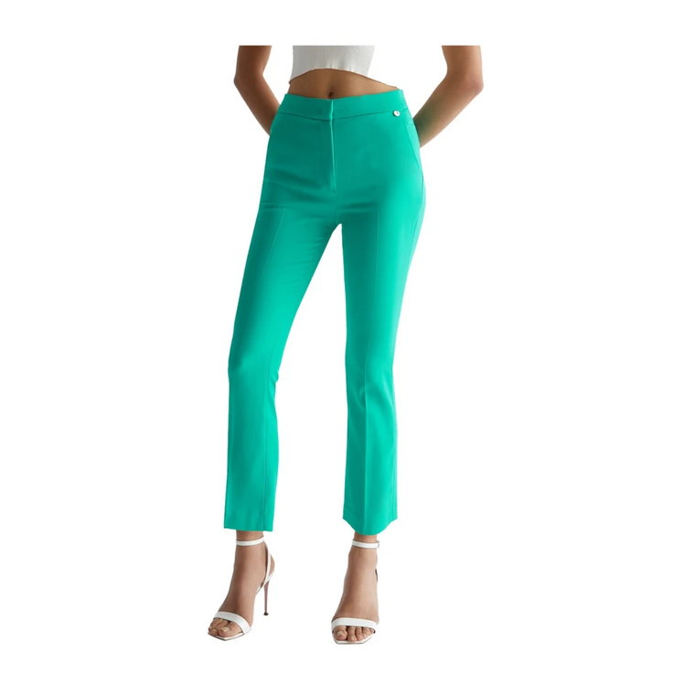 Aqua Zielone Spodnie Slim-fit Liu Jo