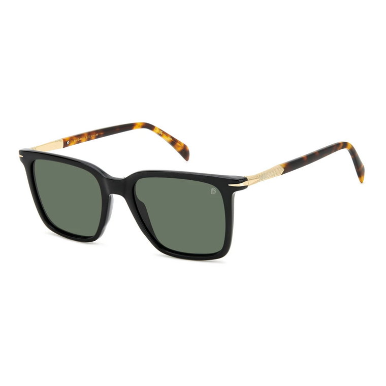 Brązowy Róg/Zielone Okulary przeciwsłoneczne DB 1130/S Eyewear by David Beckham