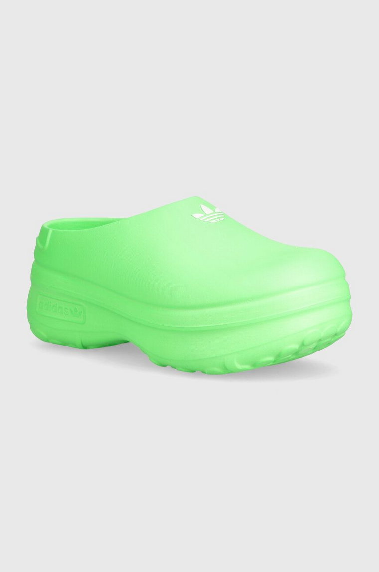 adidas Originals klapki adiFOM Stan Mule damskie kolor zielony na platformie IF6940