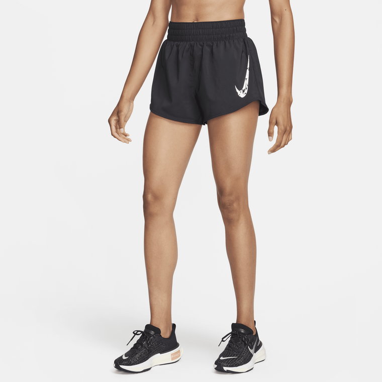 Damskie spodenki ze średnim stanem i wszytą bielizną Dri-FIT Nike One 7,5 cm - Fiolet