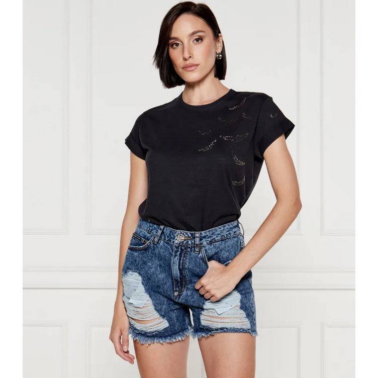 Zadig&Voltaire T-shirt ANYA | Regular Fit | z dodatkiem lnu