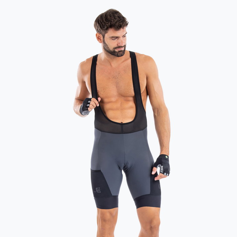 Spodenki rowerowe męskie Alé Stones Cargo Bibshorts grey