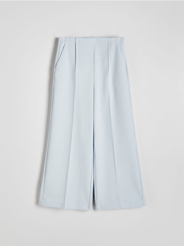 Reserved - Spodnie culotte z wiskozą - jasnoturkusowy