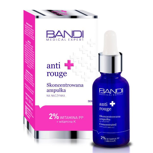 Bandi, Medical Expert Anti Rouge, skoncentrowana ampułka na naczynka, 30 ml