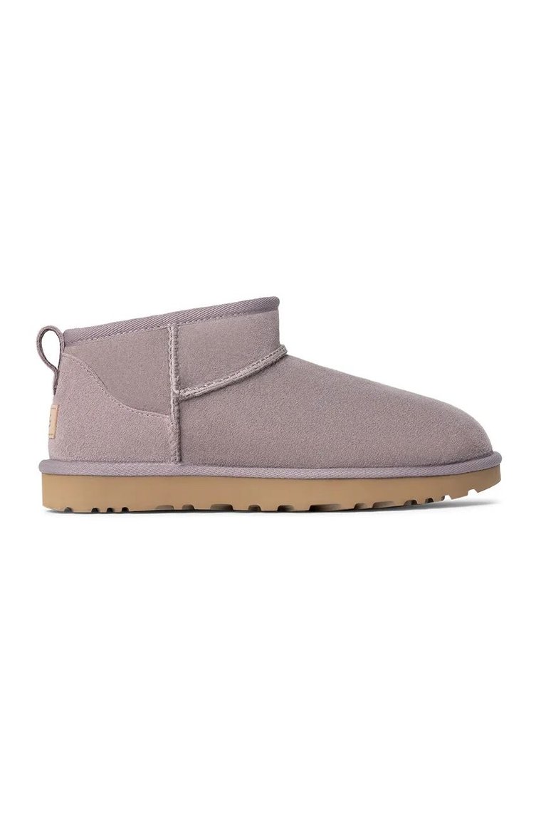 UGG śniegowce zamszowe Classic Ultra Mini kolor fioletowy 1116109-SGRP