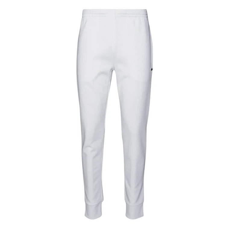 Białe spodnie sportowe z regulowanymi sznurkami Lacoste