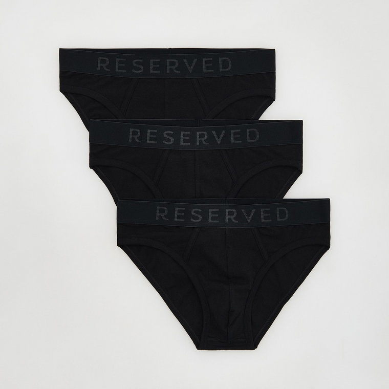 Reserved - Bawełniane slipy 3 pack - czarny