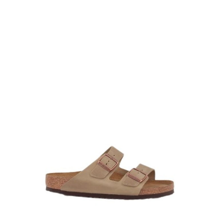 Brązowe Płaskie Sliderki Birkenstock