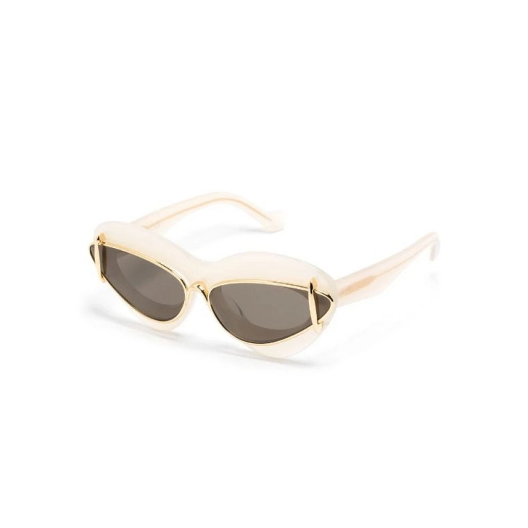 Białe Okulary przeciwsłoneczne Stylowe i wszechstronne Loewe