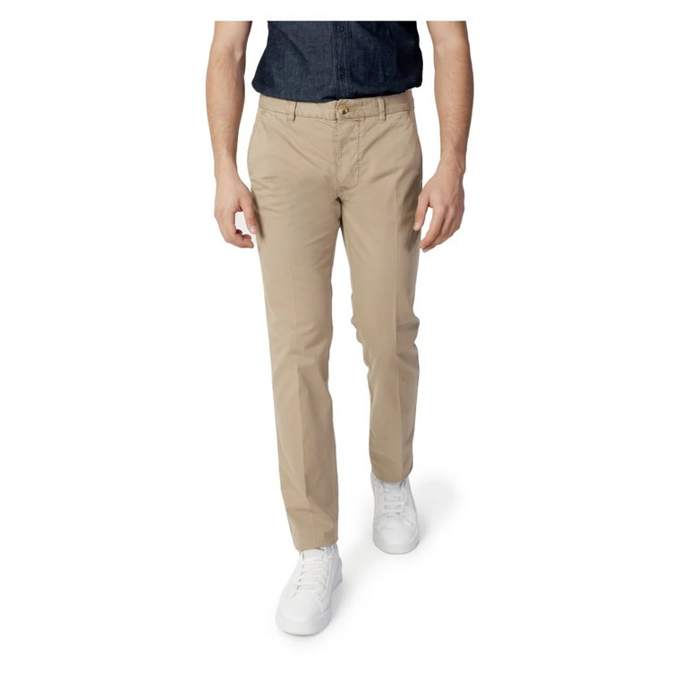 Spodnie Slim-Fit w Jednolitym Kolorze Blauer