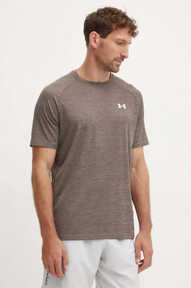 Under Armour t-shirt treningowy Tech Textured kolor szary melanżowy