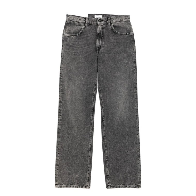 Rinse-Wash Denim Straight Fit Jeans Amish