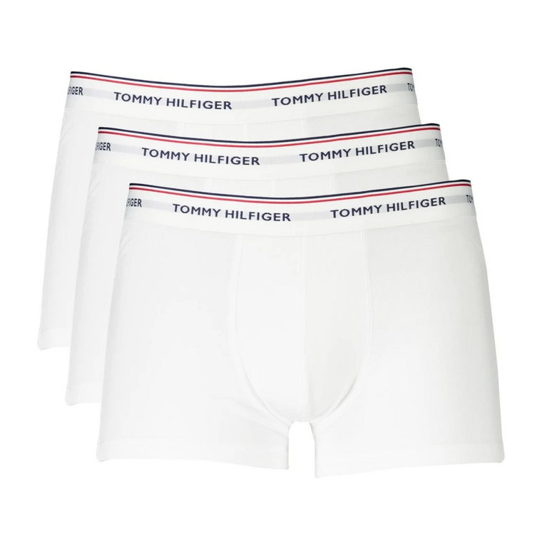 Biała Bawełniana Boxer z Logo Tommy Hilfiger