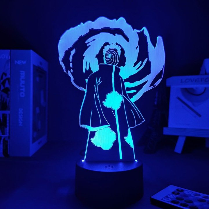 Lampka Nocna 3D Led Anime Obito Tobi Grawer Imię