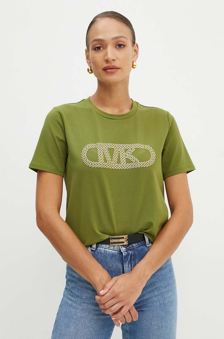 MICHAEL Michael Kors t-shirt damski kolor zielony MT4519LANU