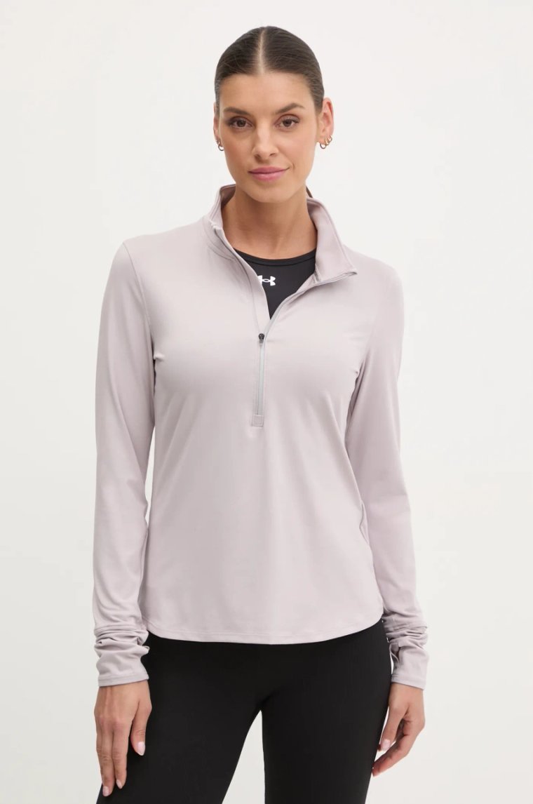 Under Armour bluza do biegania Qualifier Run 1 kolor fioletowy gładka 1379349