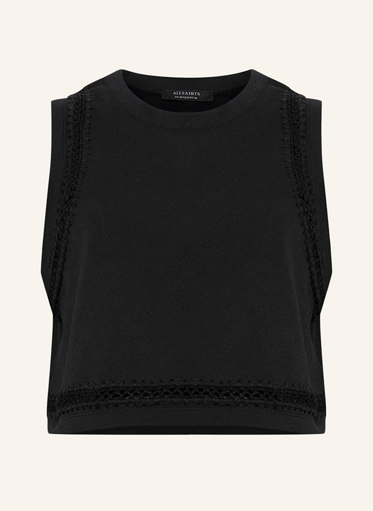 Allsaints Krótki Top Ewelina schwarz