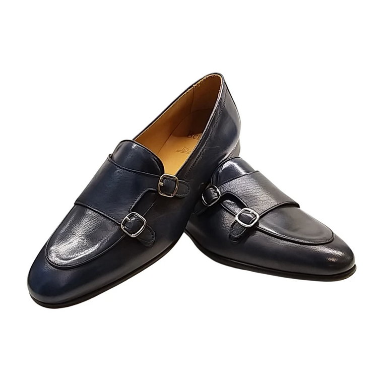 Granatowe Loafersy Berwick