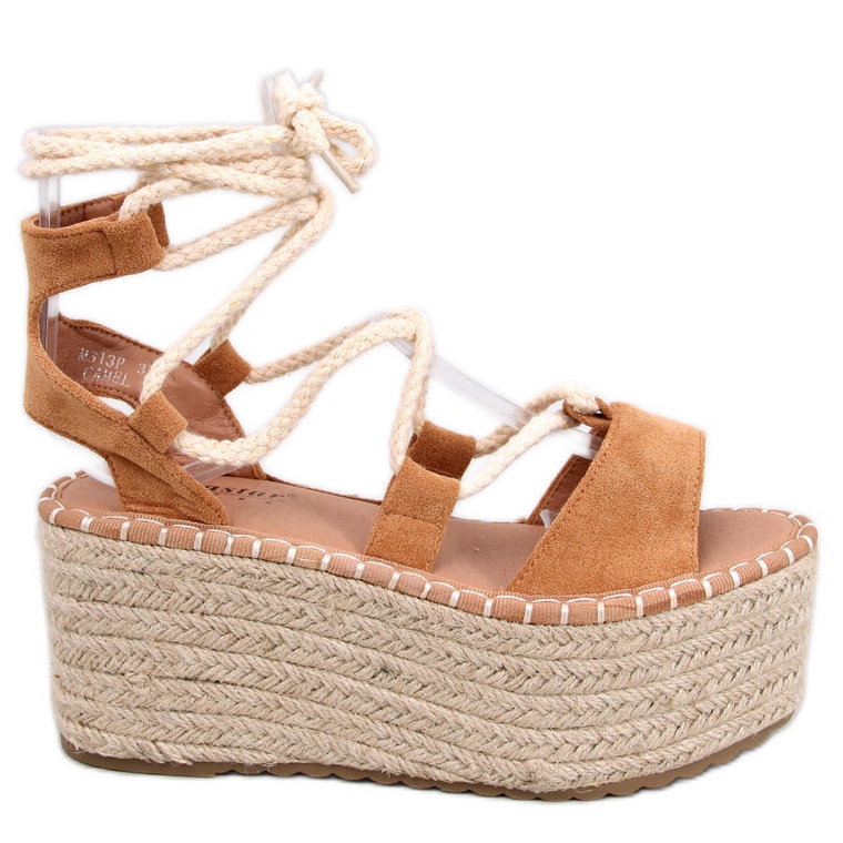 Espadryle na koturnie Marge Camel żółte