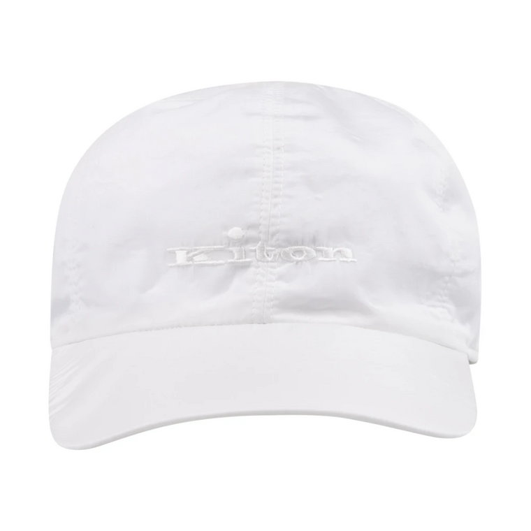 Biała czapka baseballowa z mieszanki bawełny Kiton