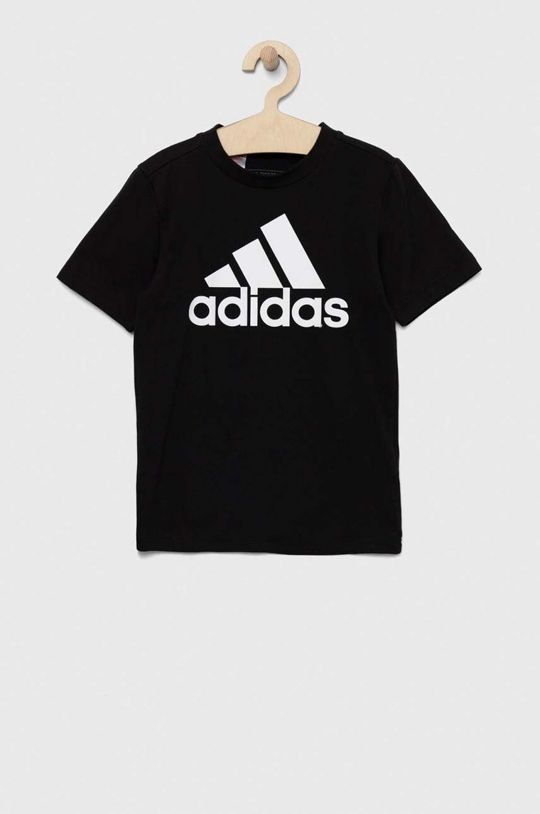 adidas t-shirt bawełniany dziecięcy U BL kolor czarny z nadrukiem