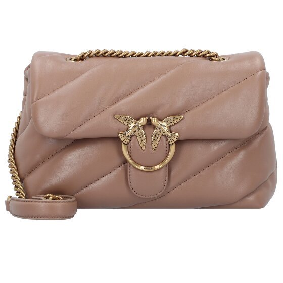 PINKO Love Torba na ramię Skórzany 30 cm beige