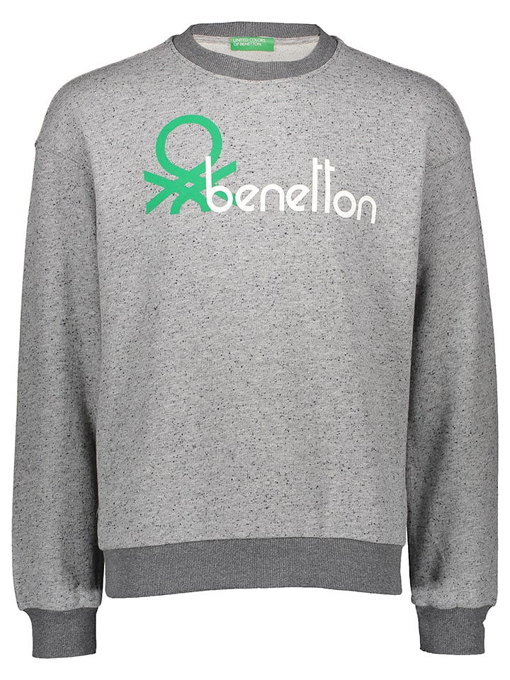 Benetton Bluza w kolorze jasnoszarym