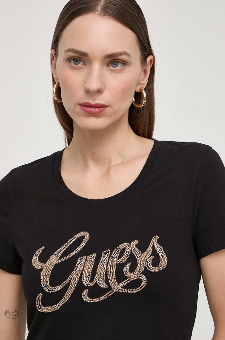 Guess t-shirt damski kolor czarny W4GI30 J1314