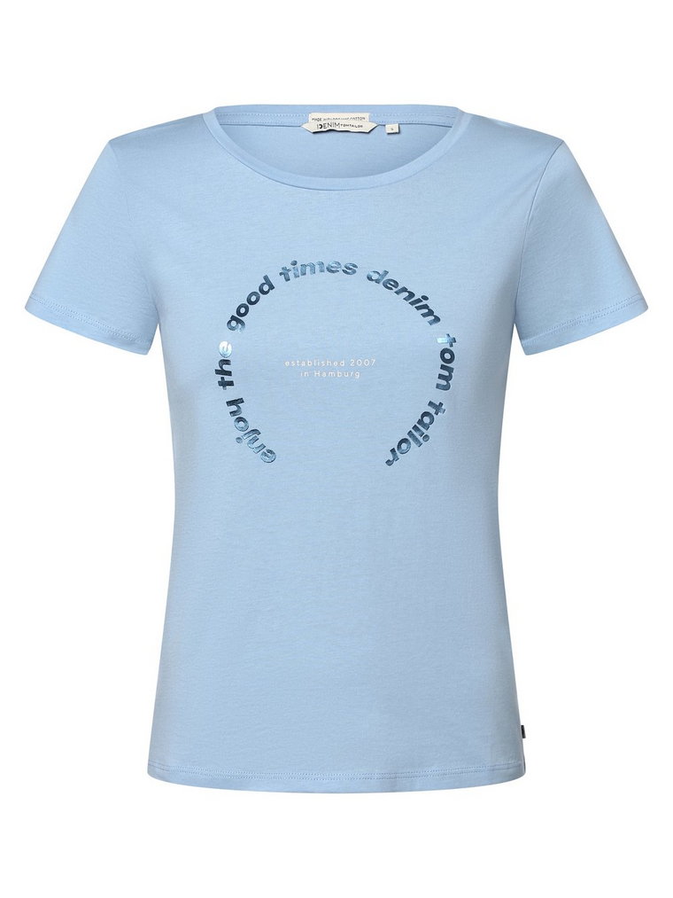 Tom Tailor Denim - T-shirt damski, niebieski