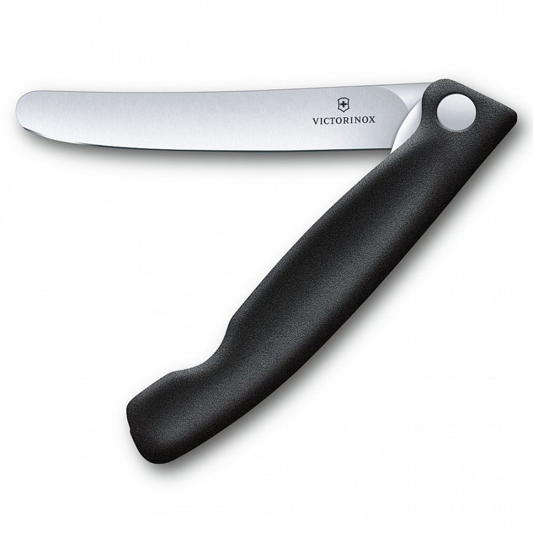 Victorinox - swiss classic - składany nóż do warzyw i owoców - gładkie ostrze - 11 cm - czarny kod: 6.7803.FB