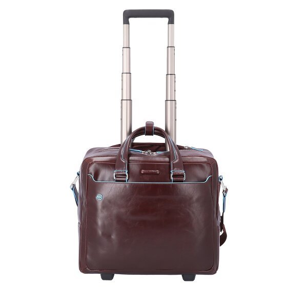 Piquadro Blue Square 2-Wheel Business Trolley Leather 36 cm Laptop Compartment mahogany