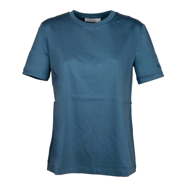 Niebieski T-shirt Cosmo z bawełny modalowej Max Mara