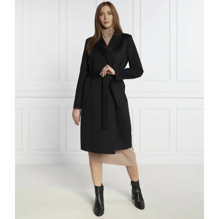 Calvin Klein Wełniany płaszcz | z dodatkiem kaszmiru