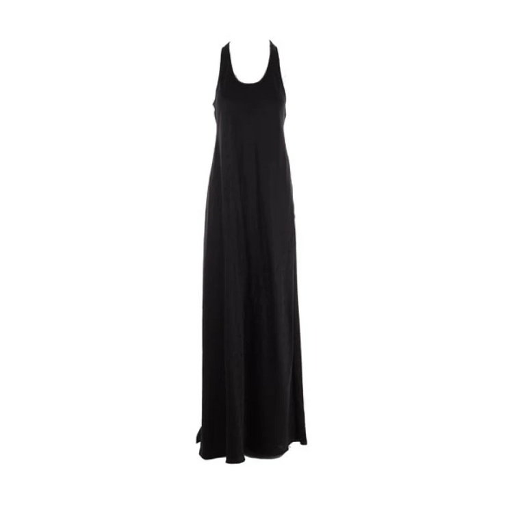 Długa Sukienka bez rękawów z logo Balenciaga