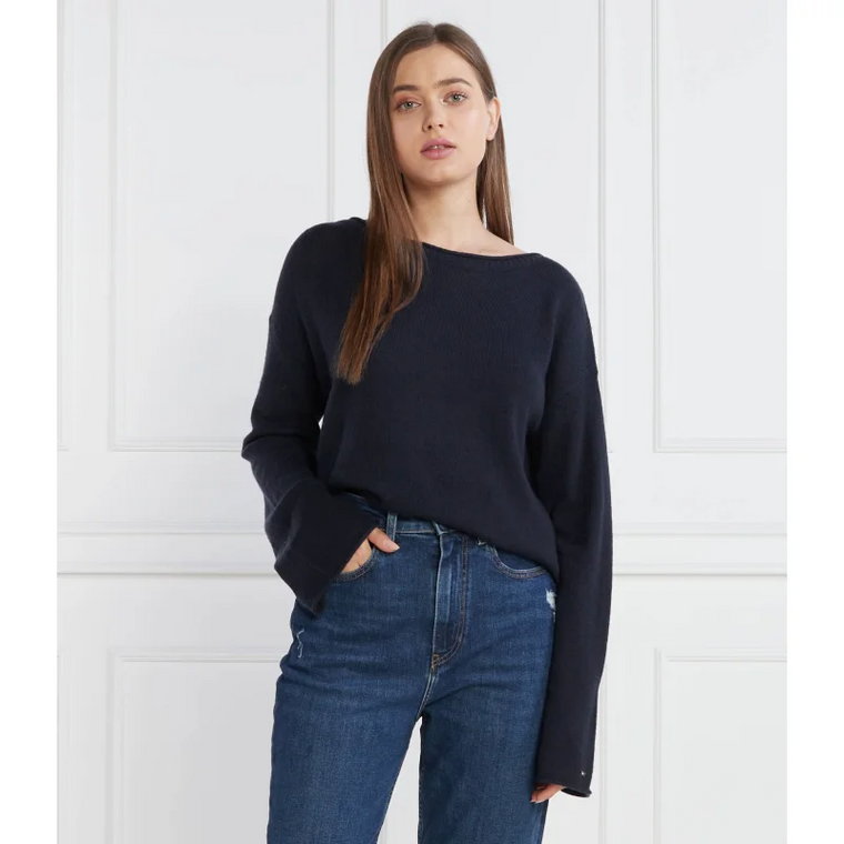 Tommy Hilfiger Wełniany sweter BOAT-NK | Relaxed fit