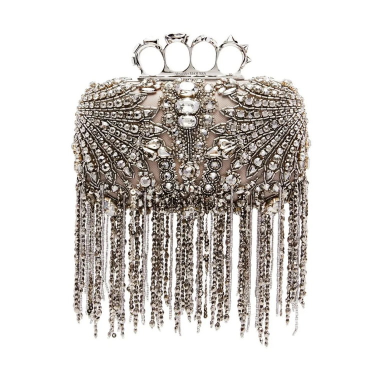 Czarna Victorian Jewel Knuckle Clutch Alexander McQueen