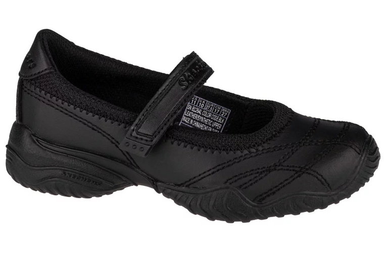 Skechers Velocity-Pouty 81264L-BLK, Dla dziewczynki, Czarne, buty sneakers, skóra syntetyczna, rozmiar: 27