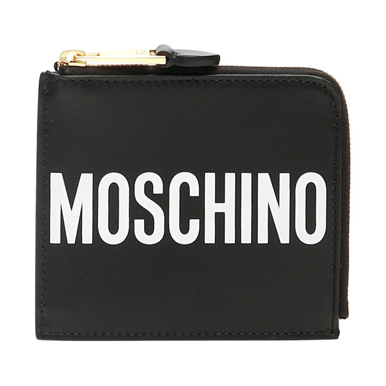 Skórzany portfel z logo Moschino