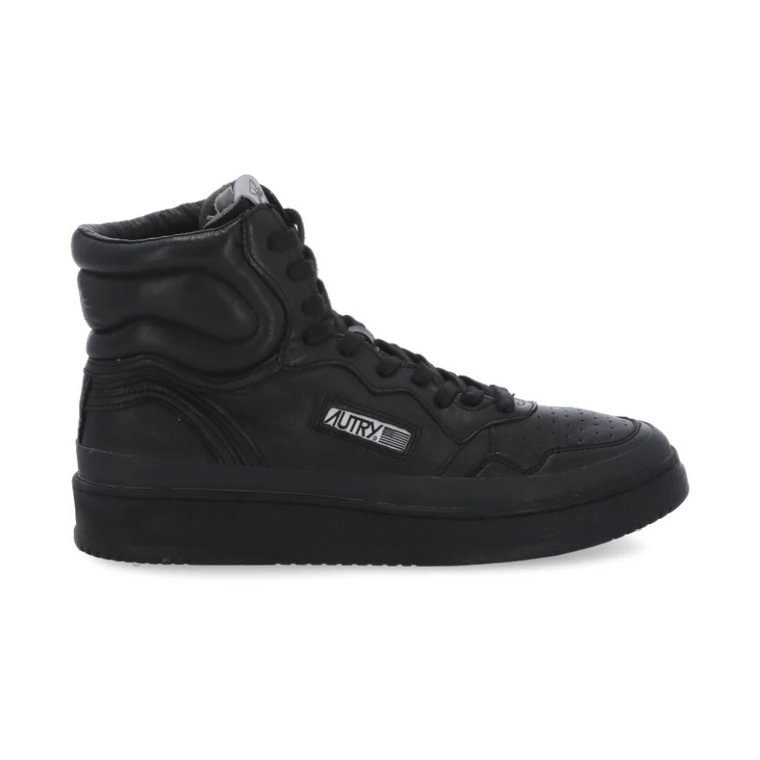 Czarne Skórzane Sneakersy High-Top Autry