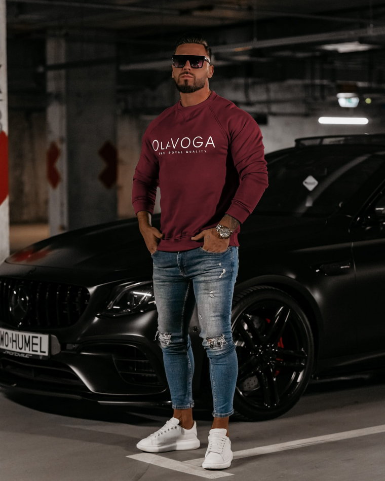 Bluza męska OLAVOGA AIDEN bordo