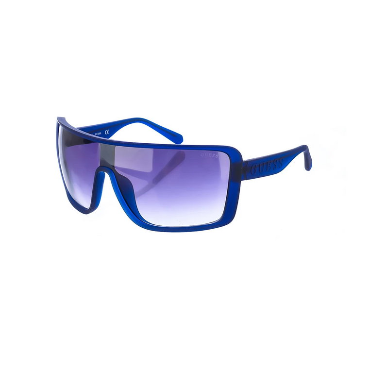 Okulary przeciwsłoneczne z kolorowymi soczewkami w kształcie prostokąta z octanu Guess