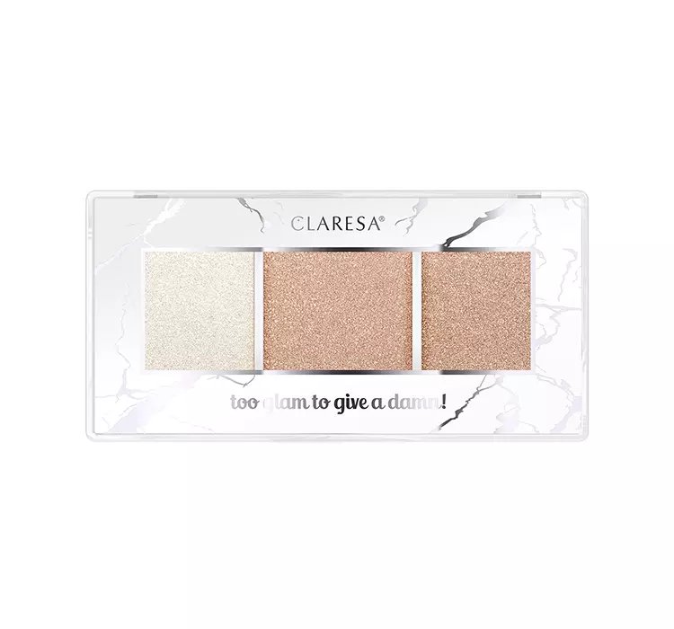 CLARESA TOO GLAM TO GIVE A DAMN PALETA ROZŚWIETLACZY 11 ROSY GLOW 12,5G