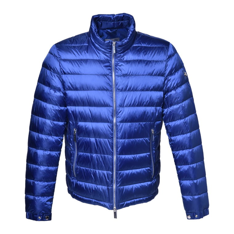 Down jacket in electric blue nylon Baldinini