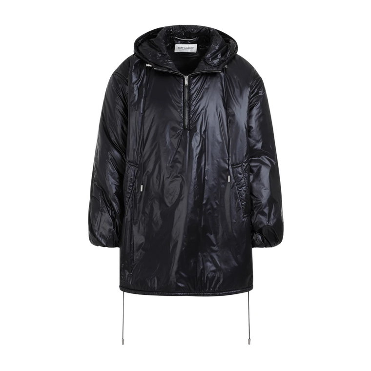 Czarna Kurtka Blouson Nylon Aw23 Saint Laurent